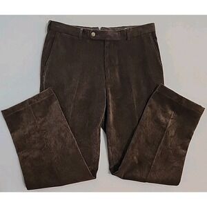 Peter Millar Corduroy  Pants Men 33 Chinos Brown Nanoluxe Trouser Golf